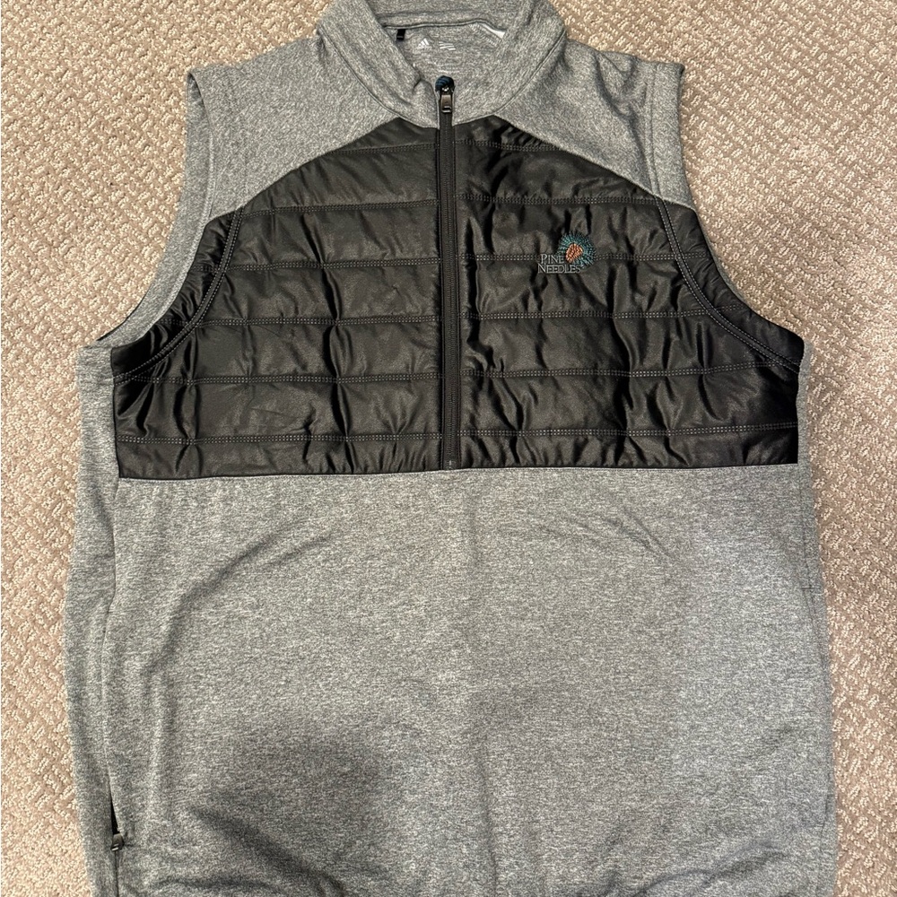 Adidas Climaheat Competition Quarter Zip Golf Vest Pine Needles Size L Like New